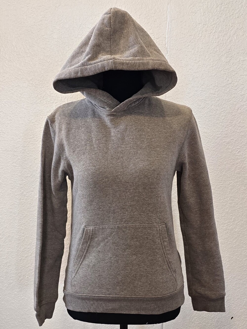 H&M Taupe Gray Hoodie Sweatshirt with Kangaroo Pocket